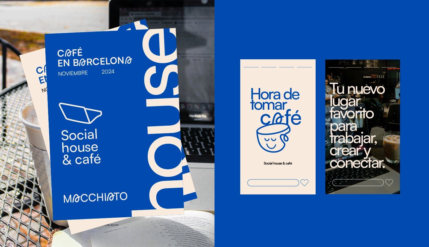 Flyers y piezas para redes sociales de Macchiato